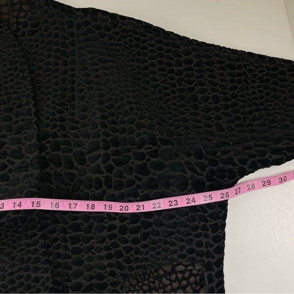 Scavenger Couture Jacket Womens Medium Black Multicolor Textured Open Front - Picture 6 of 9